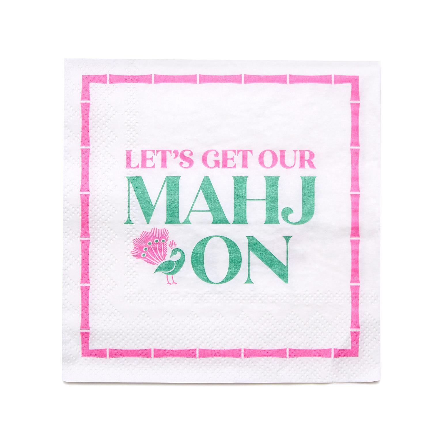 Two's Company Let's Mahj Cocktail Napkins - Thumbnail 3