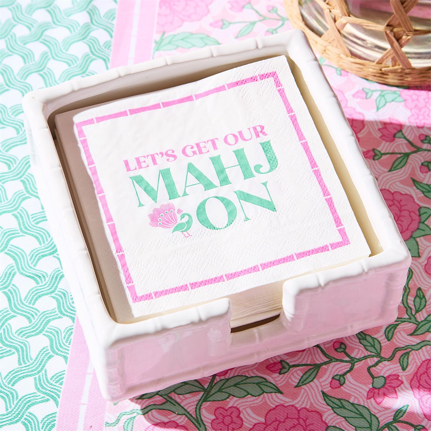 Two's Company Let's Mahj Cocktail Napkins - Thumbnail 4