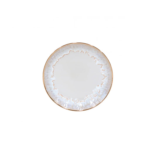 Casafina Salad Plate 9" - Taormina White with Gold