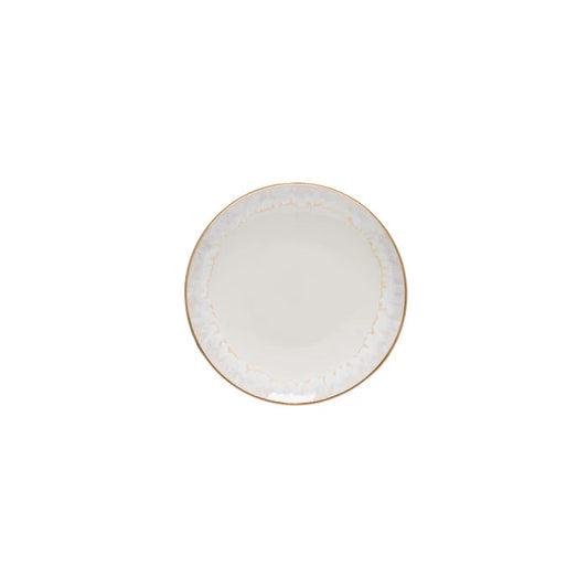 Casafina Bread Plate 7" - Taormina White with Gold