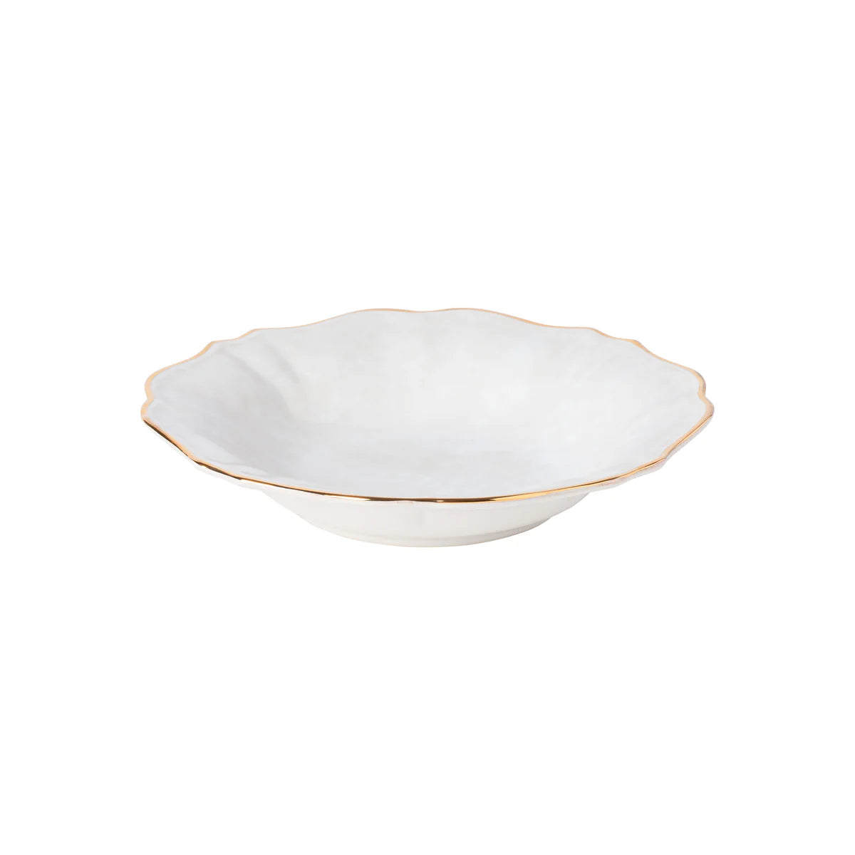 Casafina Soup/Pasta Plate 10" - Impressions White with Gold