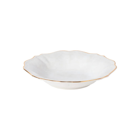 Casafina Soup/Pasta Plate 10" - Impressions White with Gold