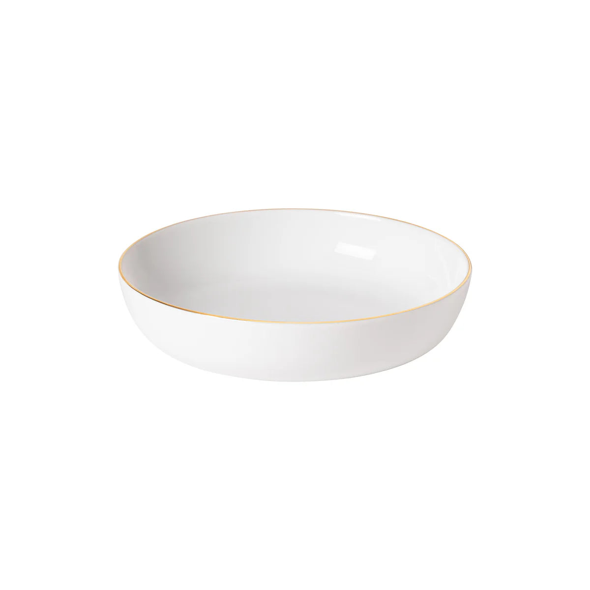 Casafina Porcelain Soup/Pasta Bowl - Resonance White with Gold