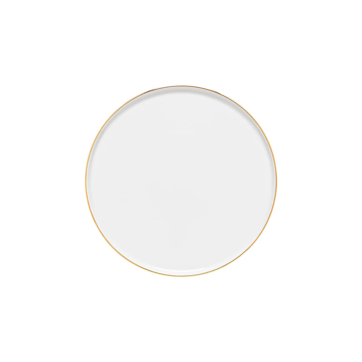 Casafina Porcelain Salad/Dessert Resonance White with Gold