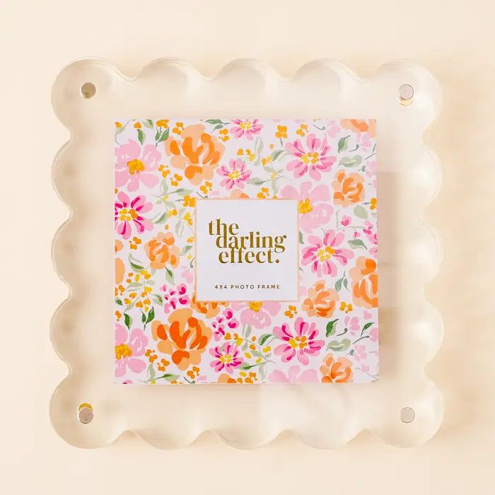 Square Scalloped Acrylic Frame