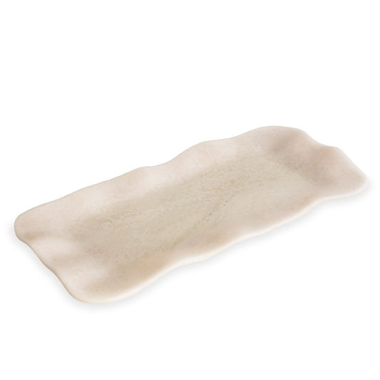 BB RESIN Alabaster Long Rectangle Tray