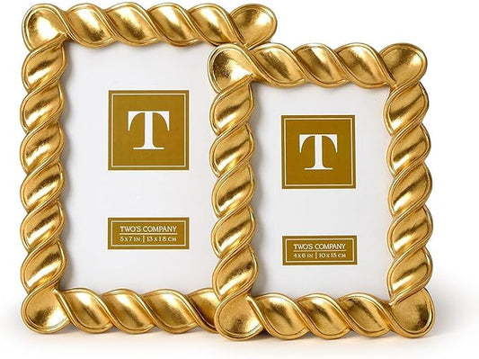 Spiral Twist Gold Leaf Frames