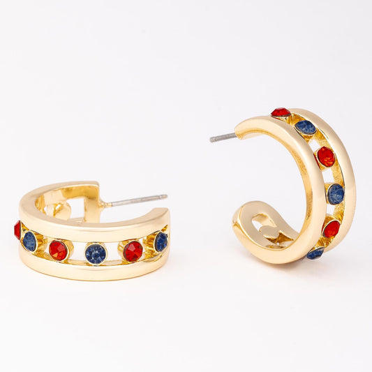 Earrings Georgina Red & Blue