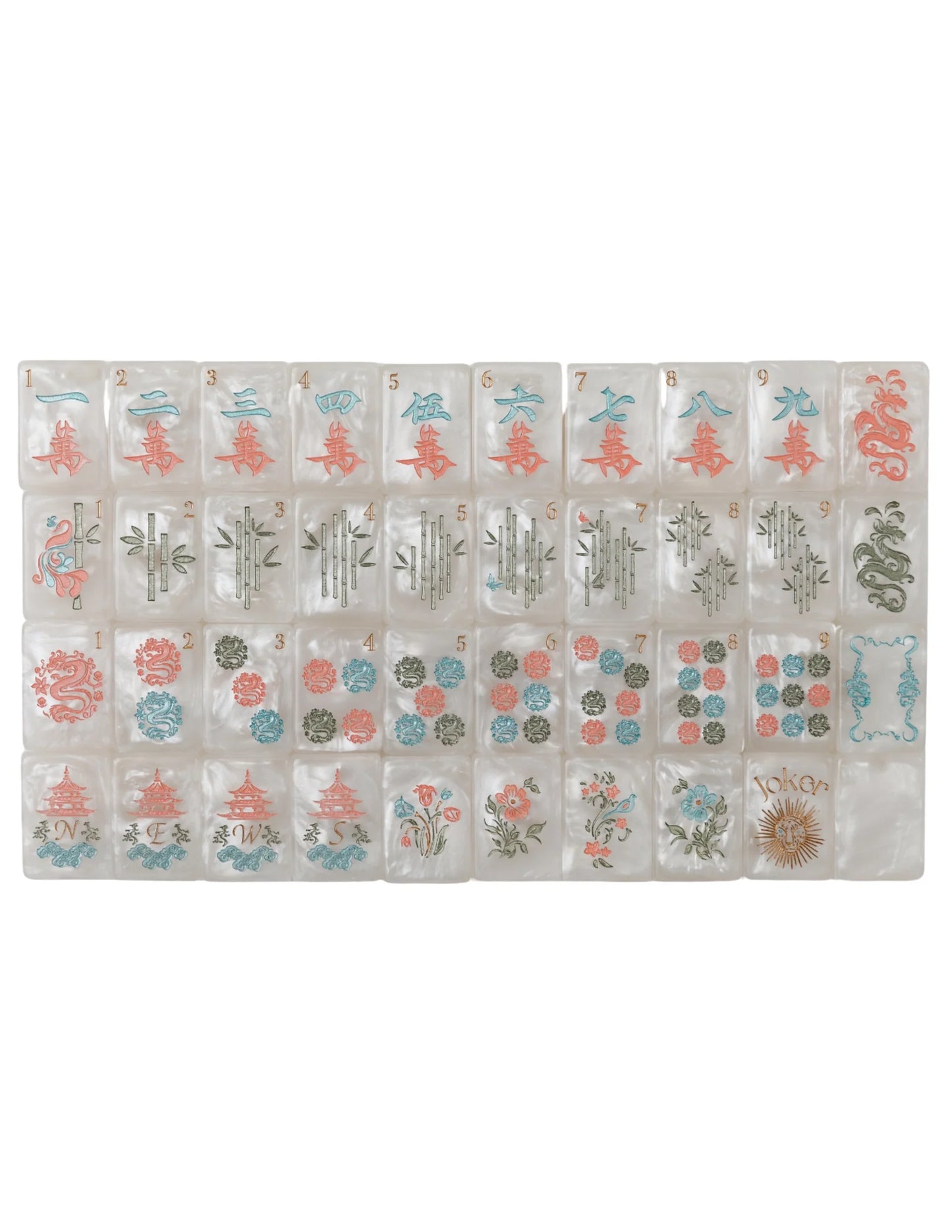 Luxury Mother of Pearl Mahjong Tiles