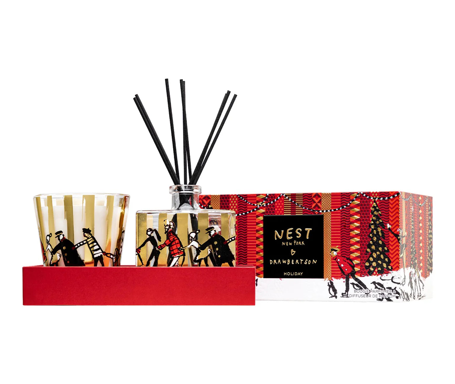 NEST NEW YORK x Drawbertson Holiday Classic Candle & Reed Diffuser Set - Thumbnail 2