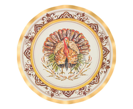 Turkey & Gourds Dinner Plates/8pk