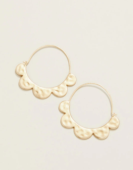 Pretty Petal Hoop Earrings Gold