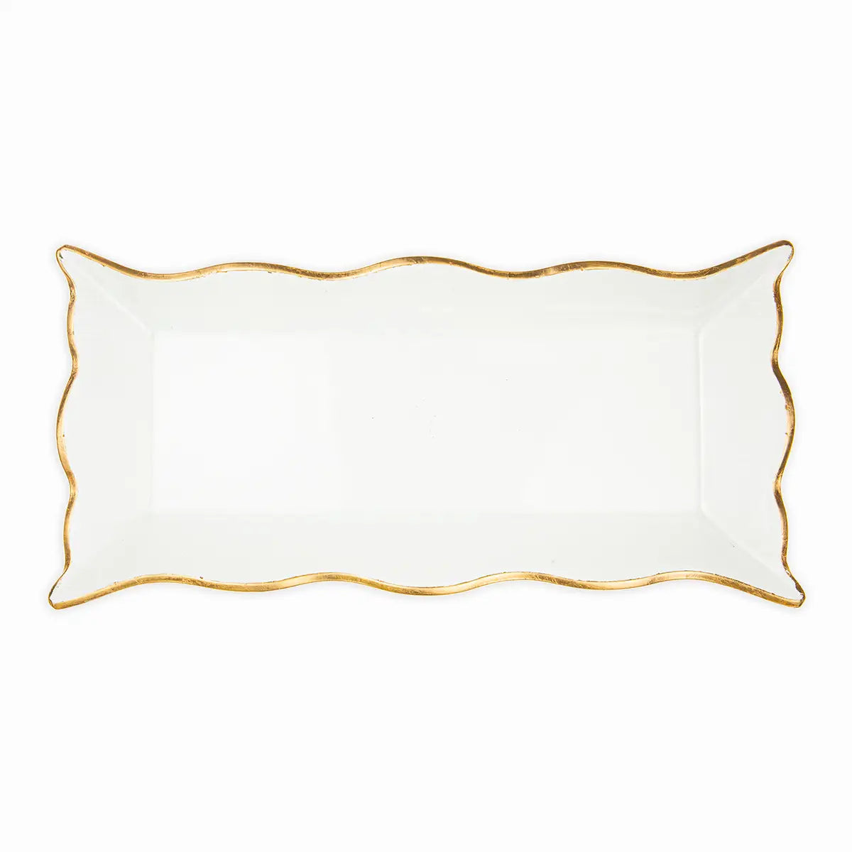 Chateau Rectangle Serving Platter Clear/Gold