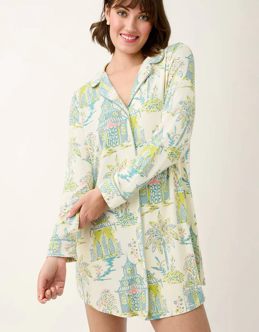Pajama Sleep Shirt Flagler Teal