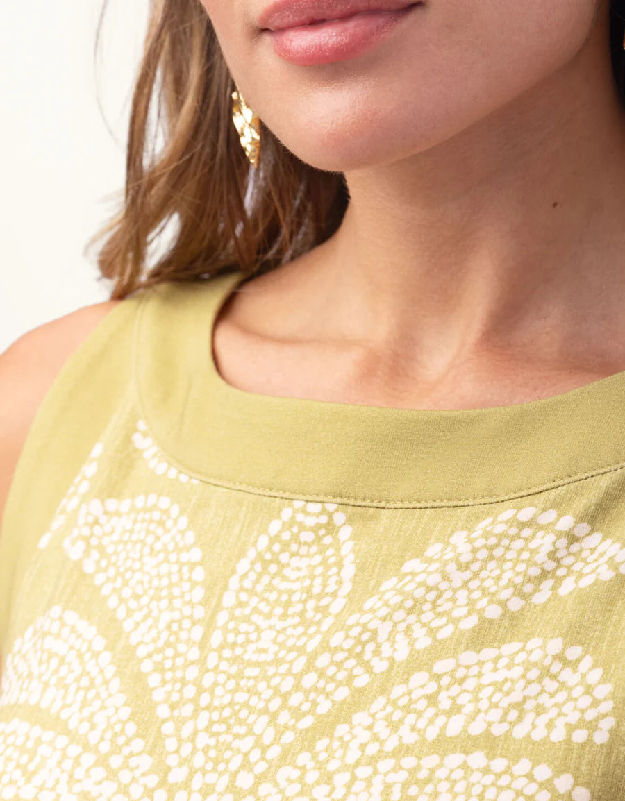 Madolyn Midi Dress Castillo Green Palms