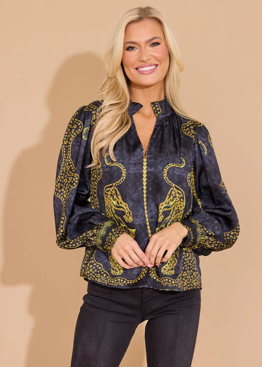 Phoebe Top - Pouncing Panther