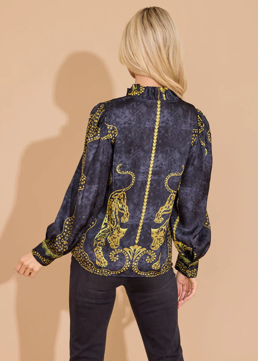 Phoebe Top - Pouncing Panther