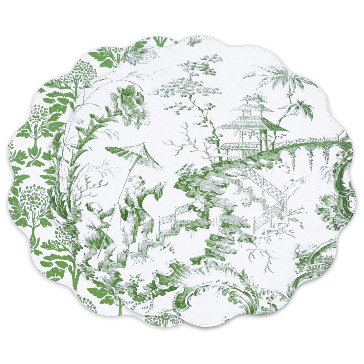 Beatriz Ball VIDA Chinoiserie Reversible Round Placemats Set of 4