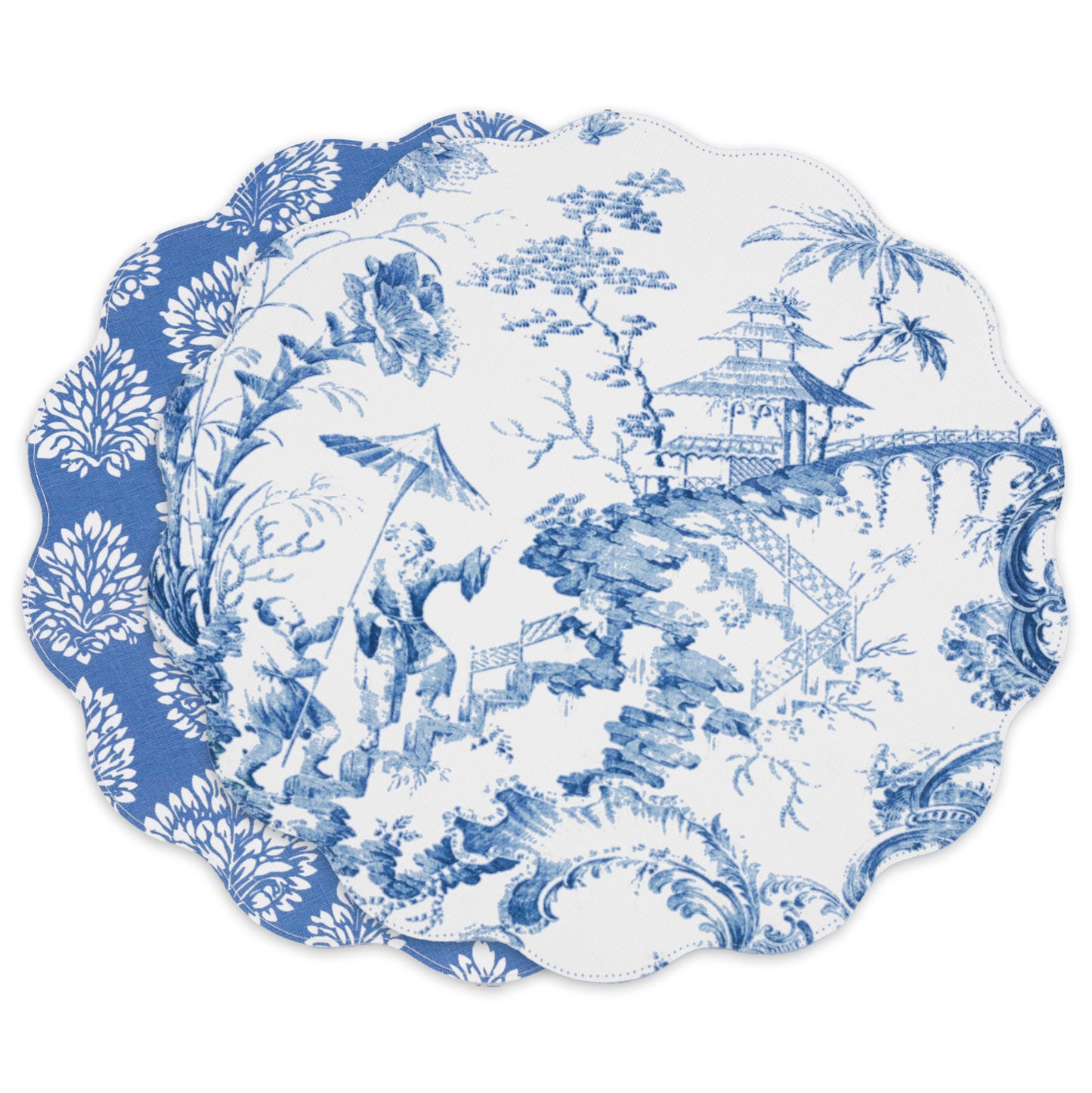 Beatriz Ball VIDA Chinoiserie Reversible Round Placemats Set of 4