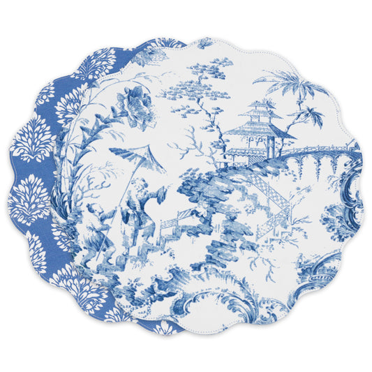 Beatriz Ball VIDA Chinoiserie Reversible Round Placemats Set of 4