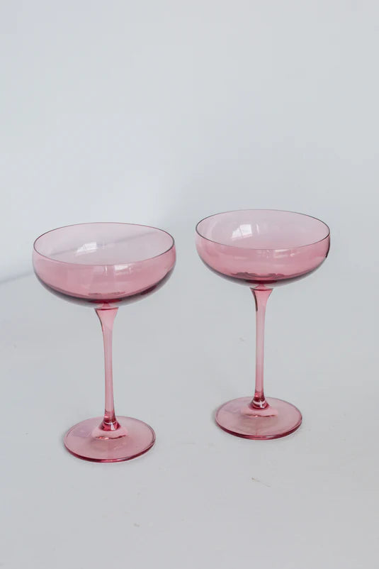 ESTELLE COLORED CHAMPAGNE COUPE STEMWARE Color Block Pastel