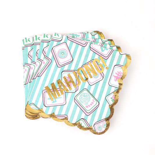 Paper Beverage Napkins - Mahjong