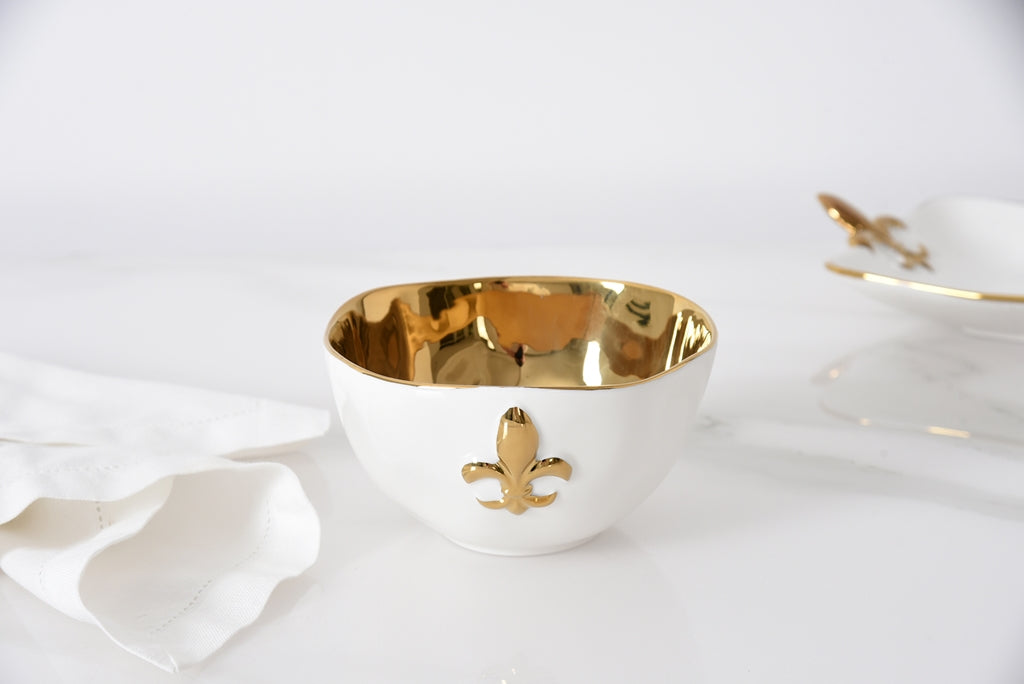 Small Bowl with Fleur-De-LIs - Thumbnail 4