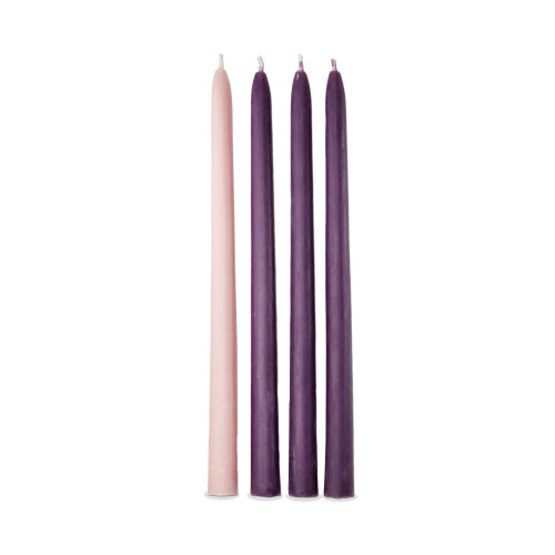BEESWAX ADVENT 12" TAPER CANDLES