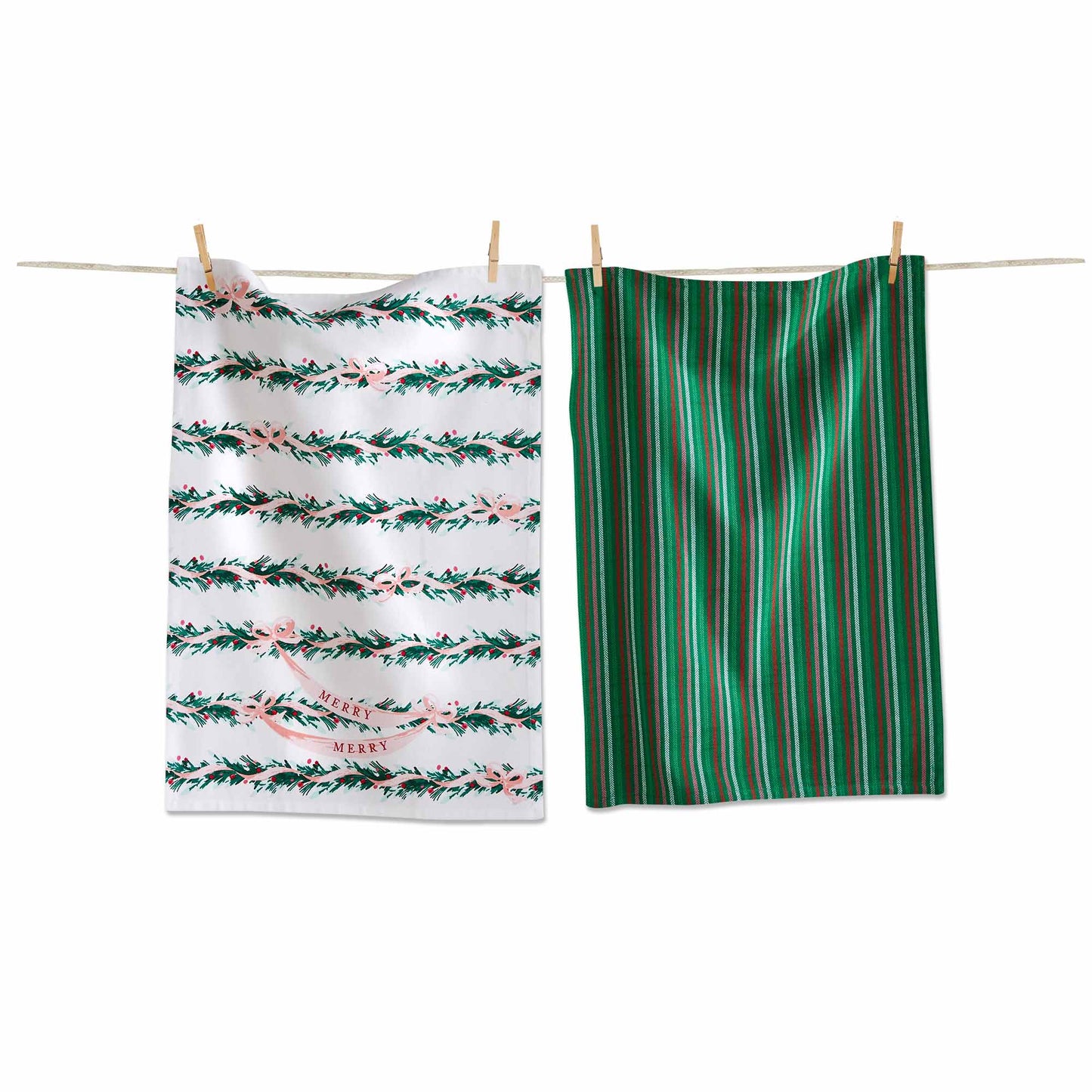 VERY MERRY GARLAND DISHTOWEL SET