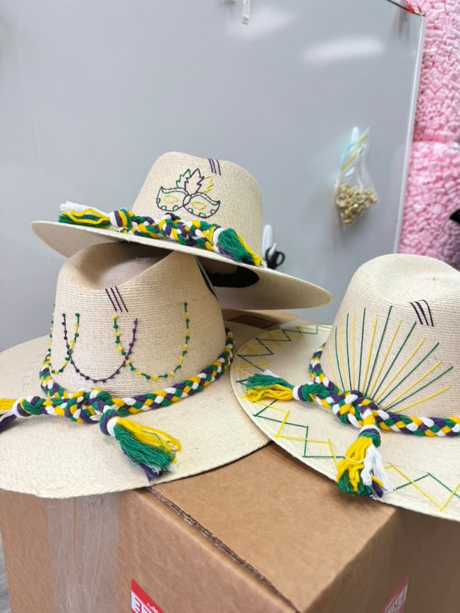 Mardi Gras  Straw Hat