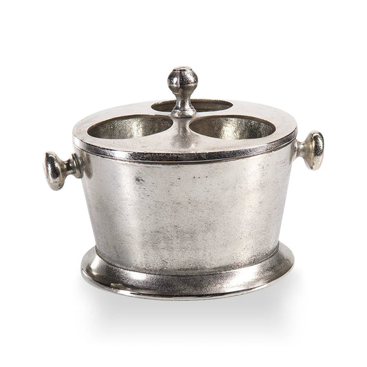 Raw Aluminum Three Bottle Wine Holder-Nickel