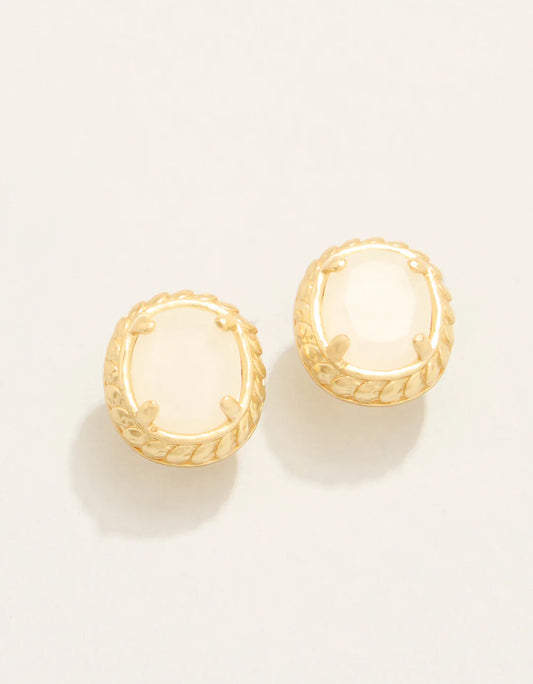 Karina Stud Earrings White