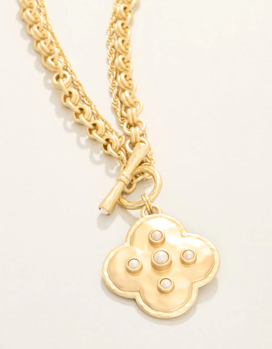 Estate Toggle Necklace 18" Pearl