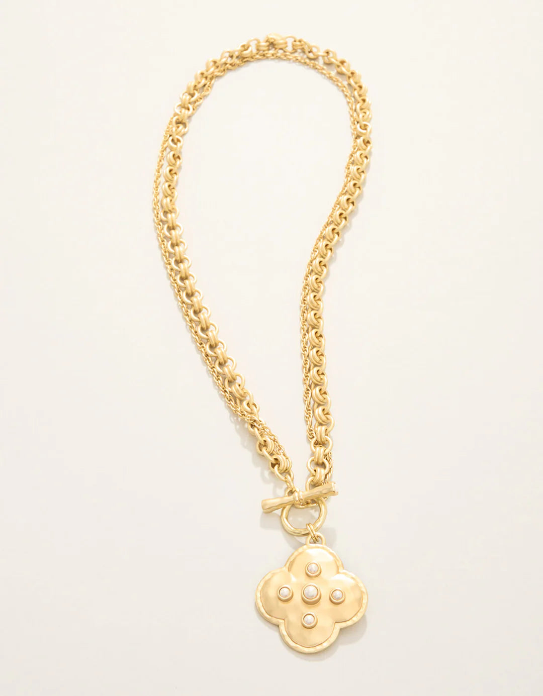 Estate Toggle Necklace 18" Pearl