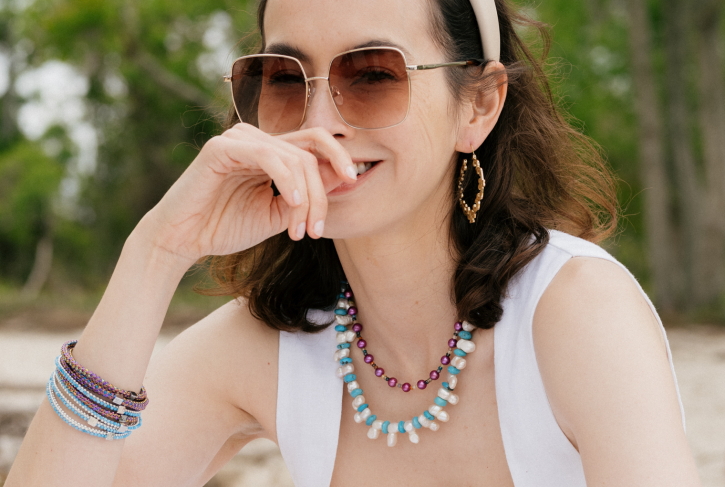 Mignon Faget Halo Bangle Faceted Mardi Gras