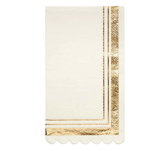Guest Towel Gold & White/20 pkg