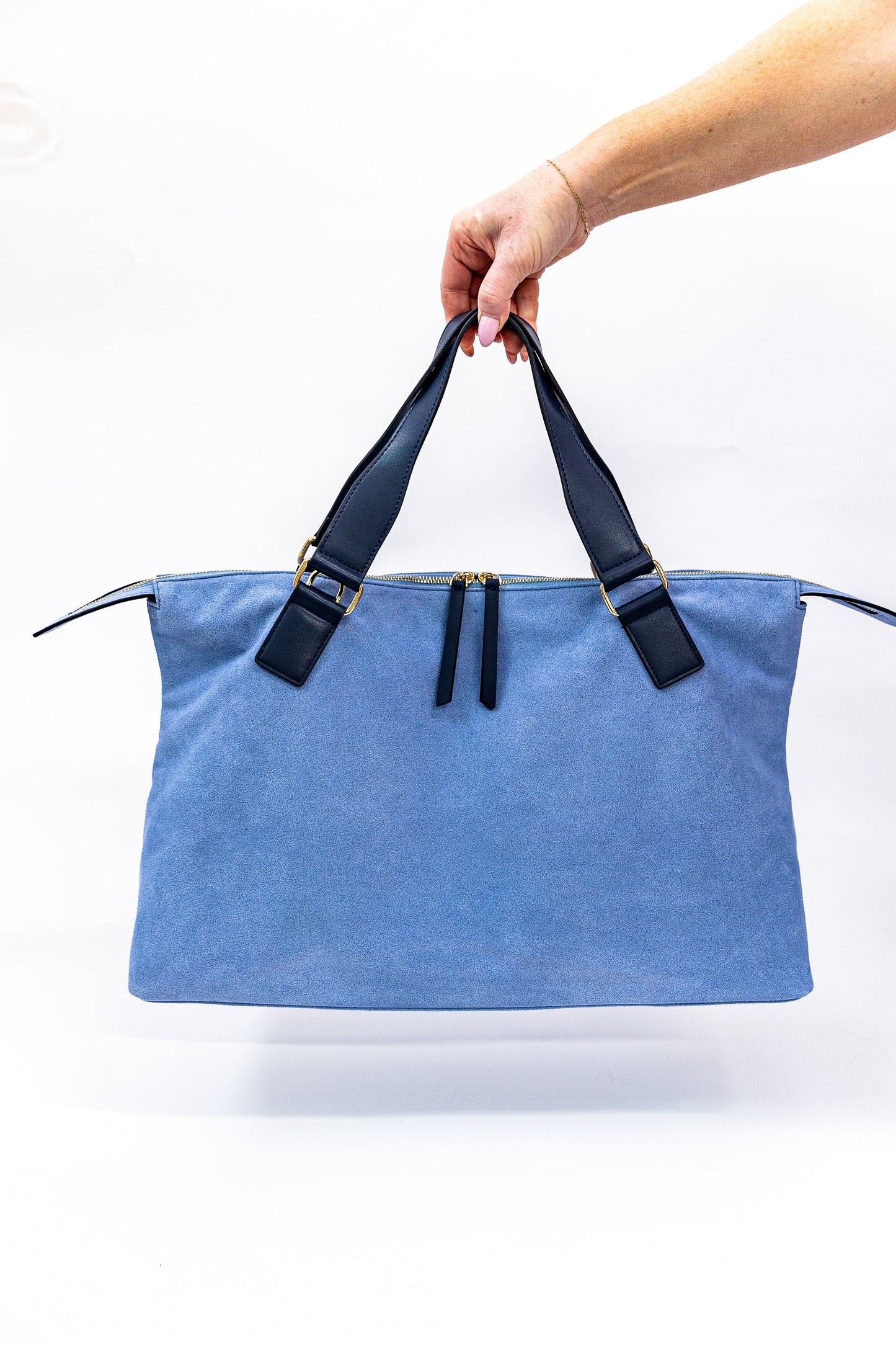 Bam Bird Boutique Suede Carryall Bag