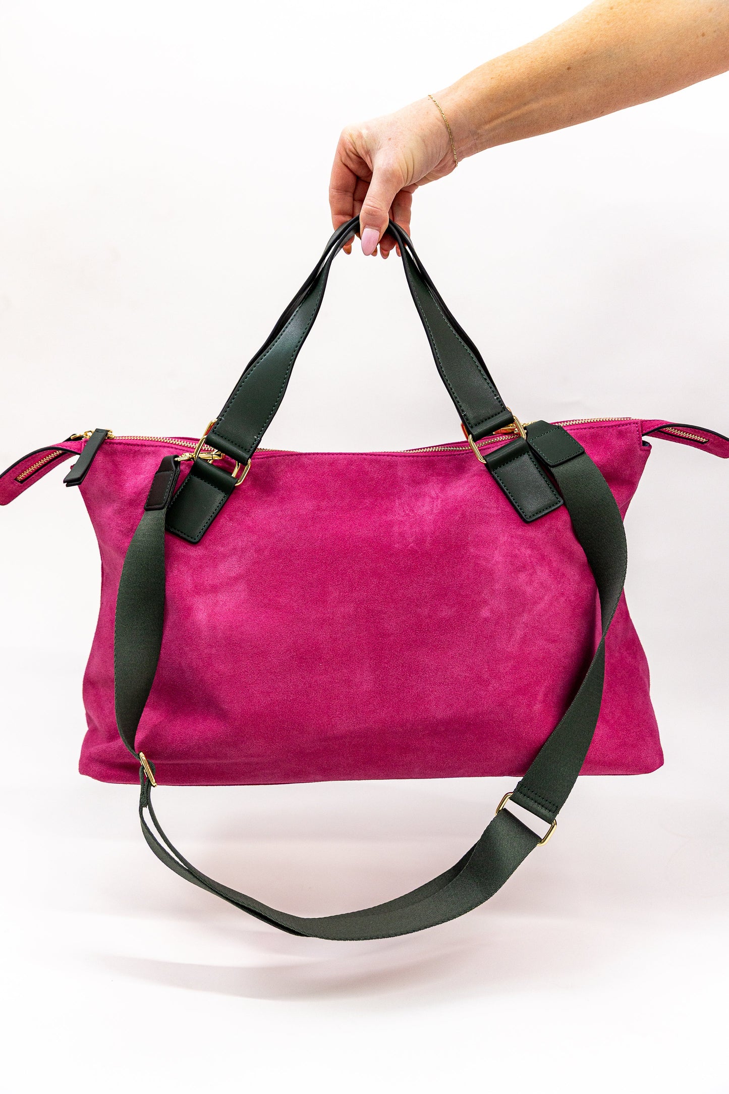 Bam Bird Boutique Suede Carryall Bag