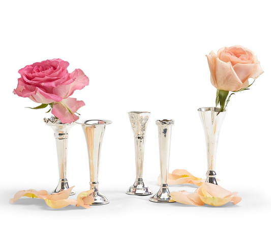 Bagatelles Single Stem Vase Set of 5 - Silver-Plated Brass
