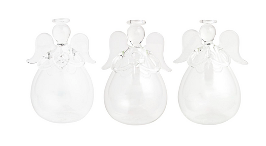 Glass Angel Bud Vases
