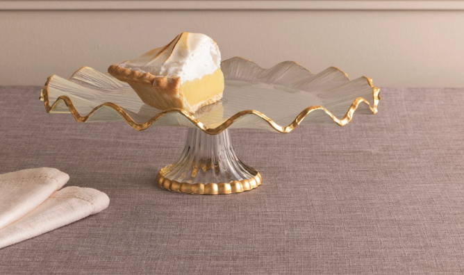 Gold Edge Ruffle Cake Stand