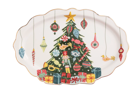 Christmas Tree Ornament Platter