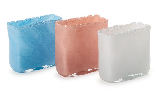 Marbled Scalloped Vase