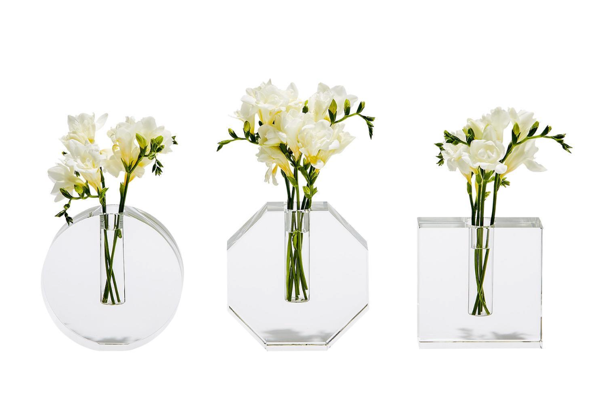 Crystal Bud Vase in Gift Box Assorted Shapes