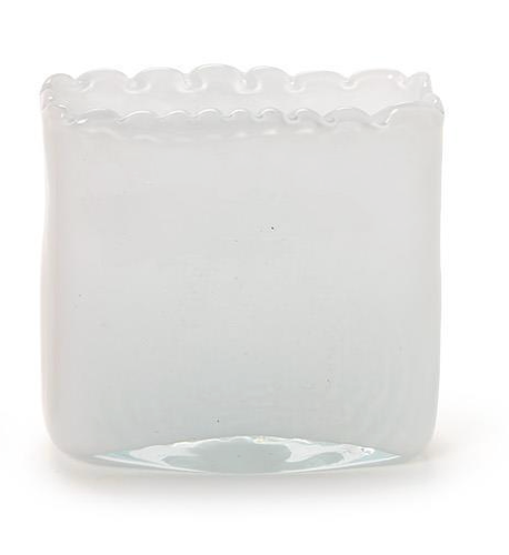 Marbled Scalloped Vase