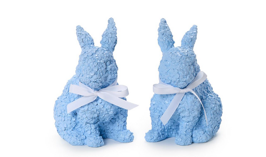 Easter Bunnies with Floral Relief Pattern