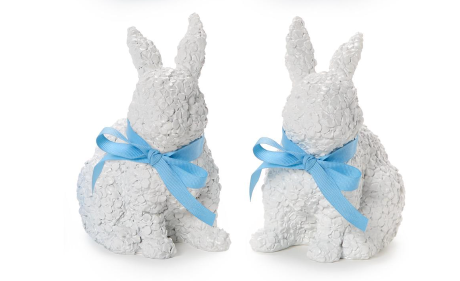 Easter Bunnies with Floral Relief Pattern