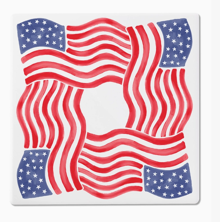 USA 250th Semiquincentennial 4" Square Ceramic Coasters