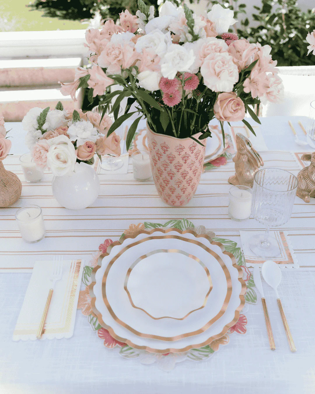 Everyday White Wavy Salad Plates/8pk