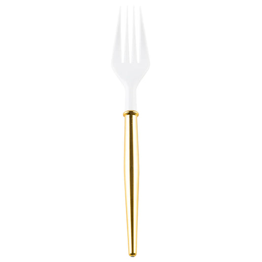 Gold Bella Plastic 6" Cocktail Forks/12pc